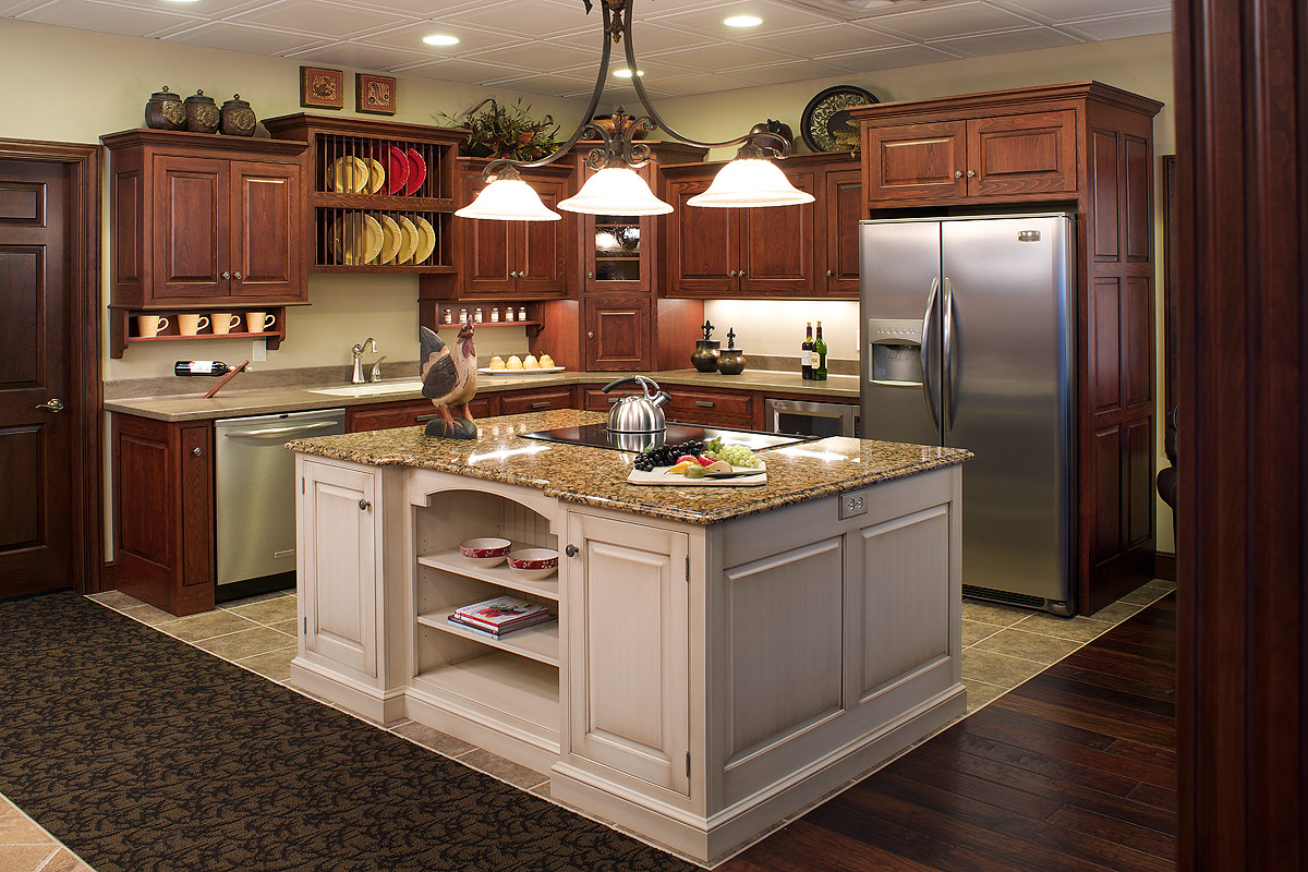 kitchen design with stove on island