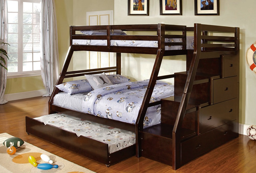 Twin Over Queen Bunk Bed 6195