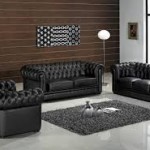 Black Contemporary Living Room Furniture