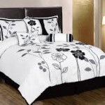 Black and White Floral Bedding