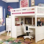 Girls Bunk Beds with Desk