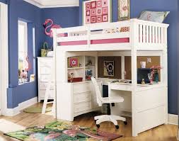 Girls Bunk Beds with Desk