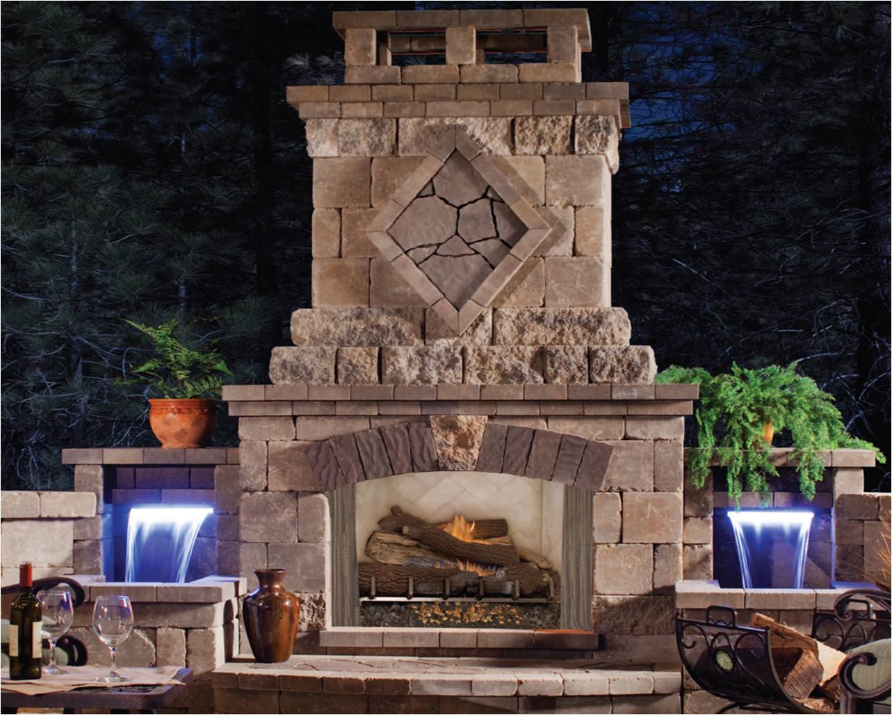 outdoor fireplace