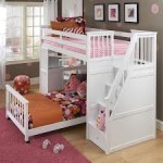 White Bunk Beds with Stairs